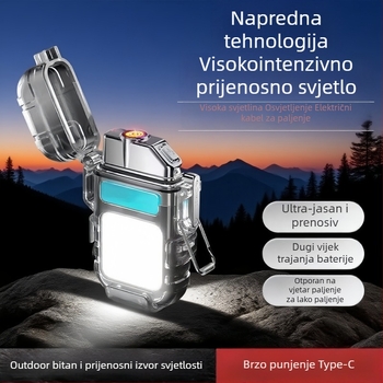 Višefunkcionalna LED lampa za ključni lanac s COB LED-om, punjiva, 10 W, trajanje baterije 2 sata, domet do 50 m
