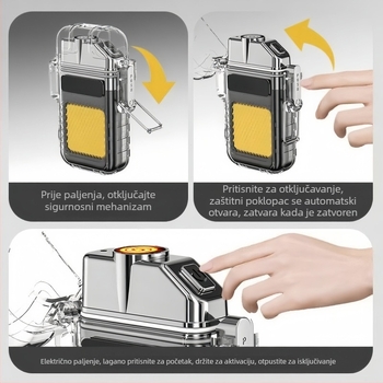 Višefunkcionalna LED lampa za ključni lanac s COB LED-om, punjiva, 10 W, trajanje baterije 2 sata, domet do 50 m