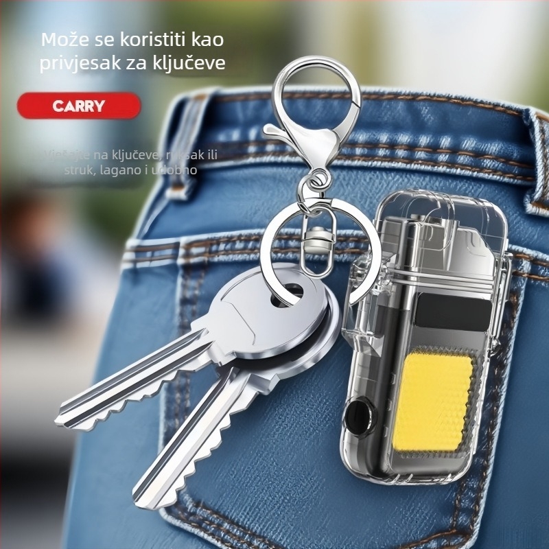 Višefunkcionalna LED lampa za ključni lanac s COB LED-om, punjiva, 10 W, trajanje baterije 2 sata, domet do 50 m