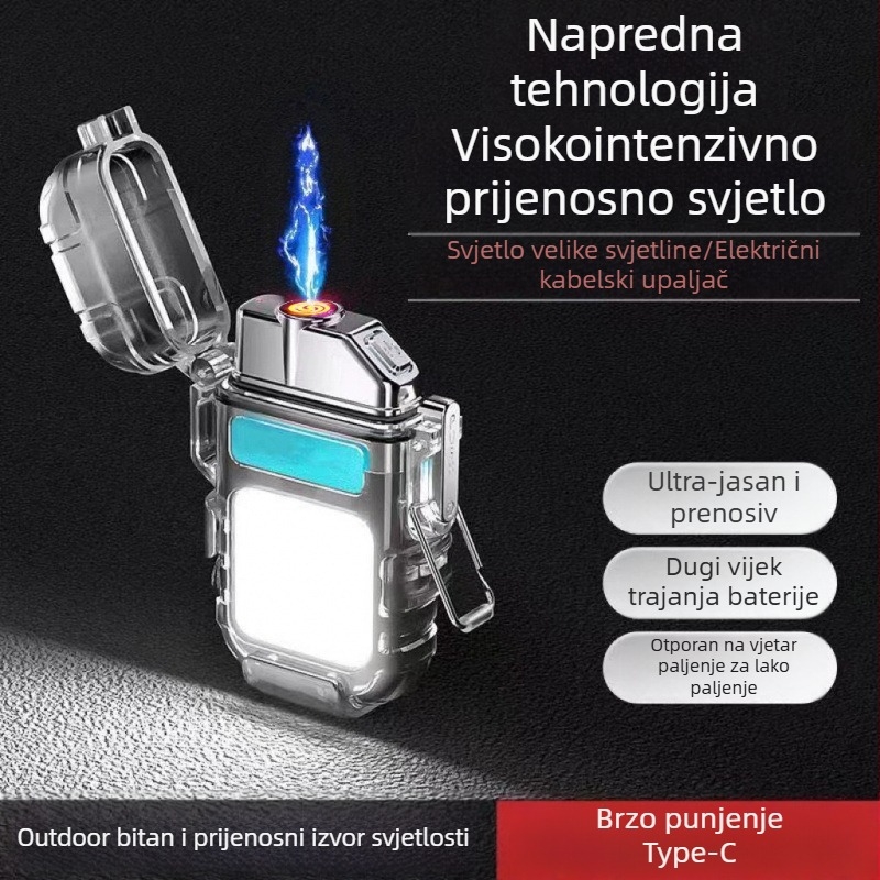 Višefunkcionalna LED lampa za ključni lanac s COB LED-om, punjiva, 10 W, trajanje baterije 2 sata, domet do 50 m