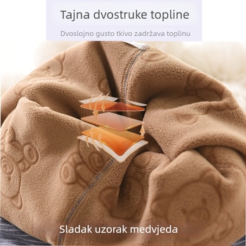 Dječje Derong baršunaste termalne hlače, unisex, 80% poliestera, Zima 2024