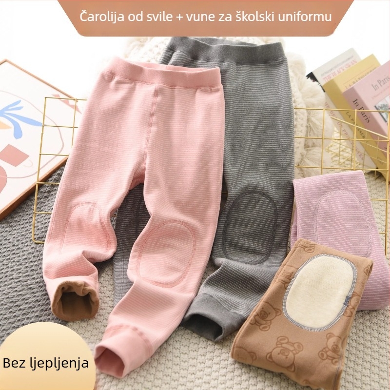 Dječje Derong baršunaste termalne hlače, unisex, 80% poliestera, Zima 2024