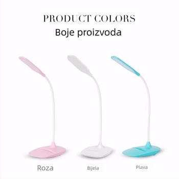 Stolna lampa s mogućnošću dimiranja, noćna rasvjeta i rasvjeta za učenje — CRI ≥90, dodirni prekidač, 5V, napajanje iz utičnice