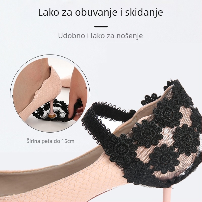 Protupada pete za visoke cipele – prilagodljiva šnura od poliestera, model ST-020, brenda Shengtong, pogodna za kožne cipele, sprječava ispadanje pete