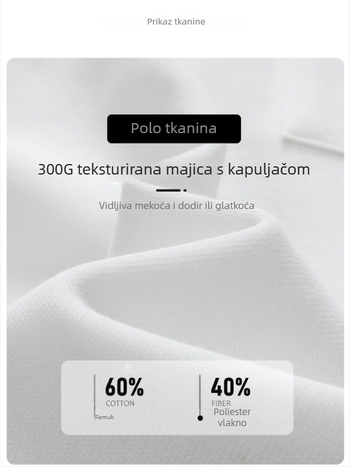 Polo majica s dugim rukavima, opuštenog kroja, jesen-zima, jednobojna, biserno pamuk mješavina (60% pamuk)