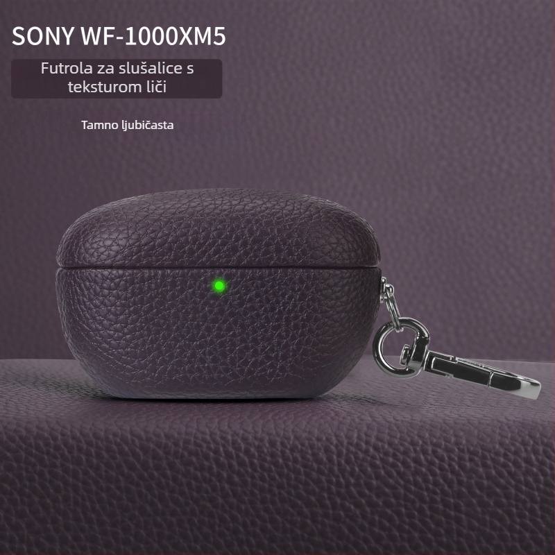 Premium zaštitna futrola za Sony WF-1000XM5 s teksturom lychee