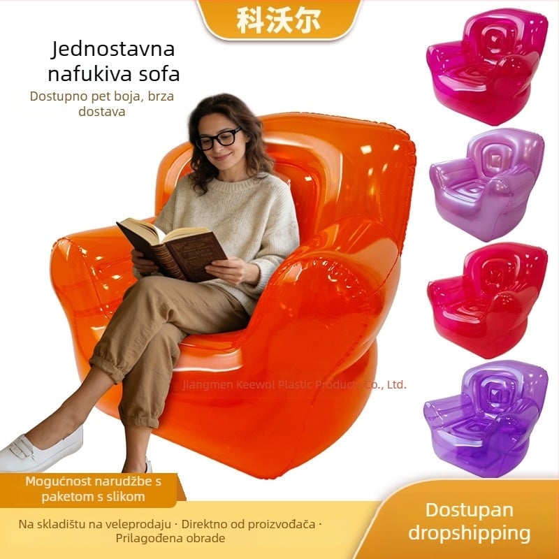 Covall napuhivački kauč – PVC materijal, debljina 0,35 mm, težina 2,4 kg, model Sofa-single