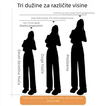 Ženske traperice ravnog kroja, visok pojas, standardni kroj, proljeće 2025, polipropilen