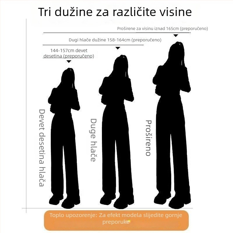 Ženske traperice ravnog kroja, visok pojas, standardni kroj, proljeće 2025, polipropilen