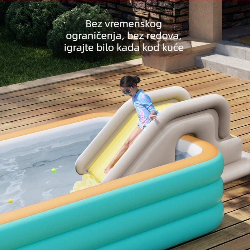 Naduvna klizaljka za bazen – sprječavanje prevrata, PVC, brend Mumu Fish, model Inflatable Slide, pogodna za zabavu na licu mjesta i plivačke sportove