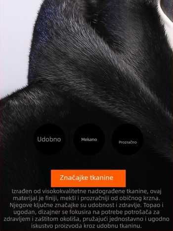 Jakna od umjetnog krzna s kapuljom, zatvaračem, slobodan kroj, bočne džepove