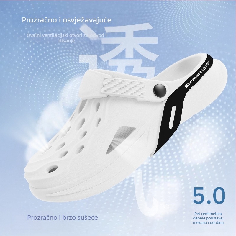 Muške EVA sandale, korejskog stila, za vanjsku upotrebu, gornji EVA, potplat EVA, uložak EVA, plosnata peta