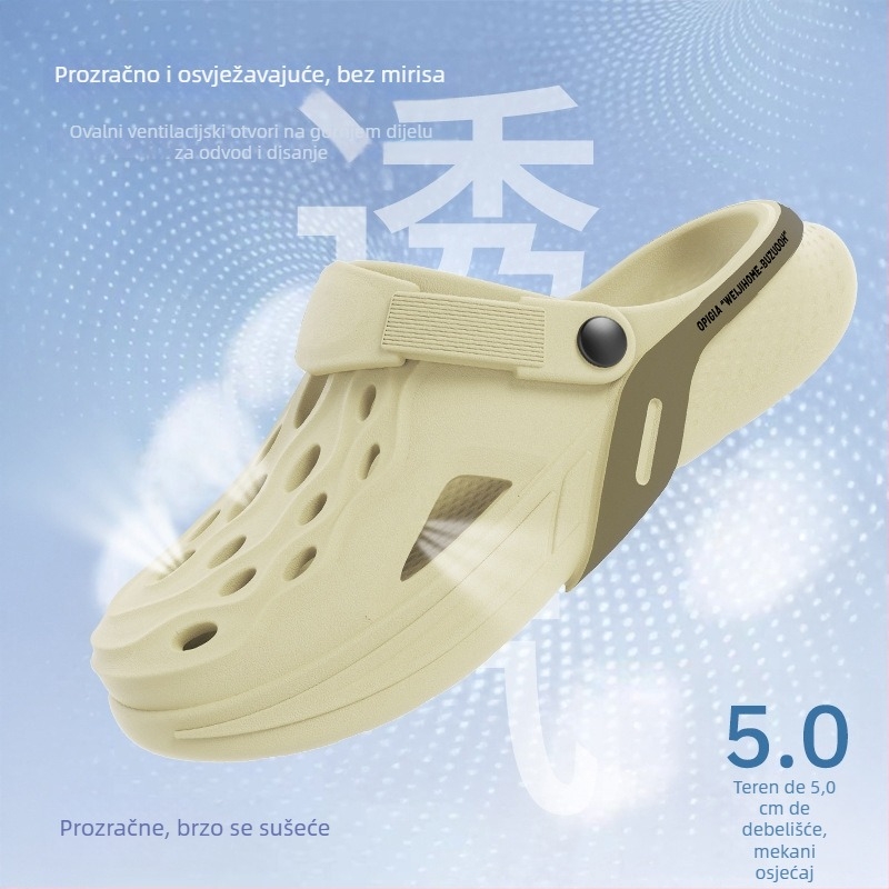 Muške EVA sandale, korejskog stila, za vanjsku upotrebu, gornji EVA, potplat EVA, uložak EVA, plosnata peta