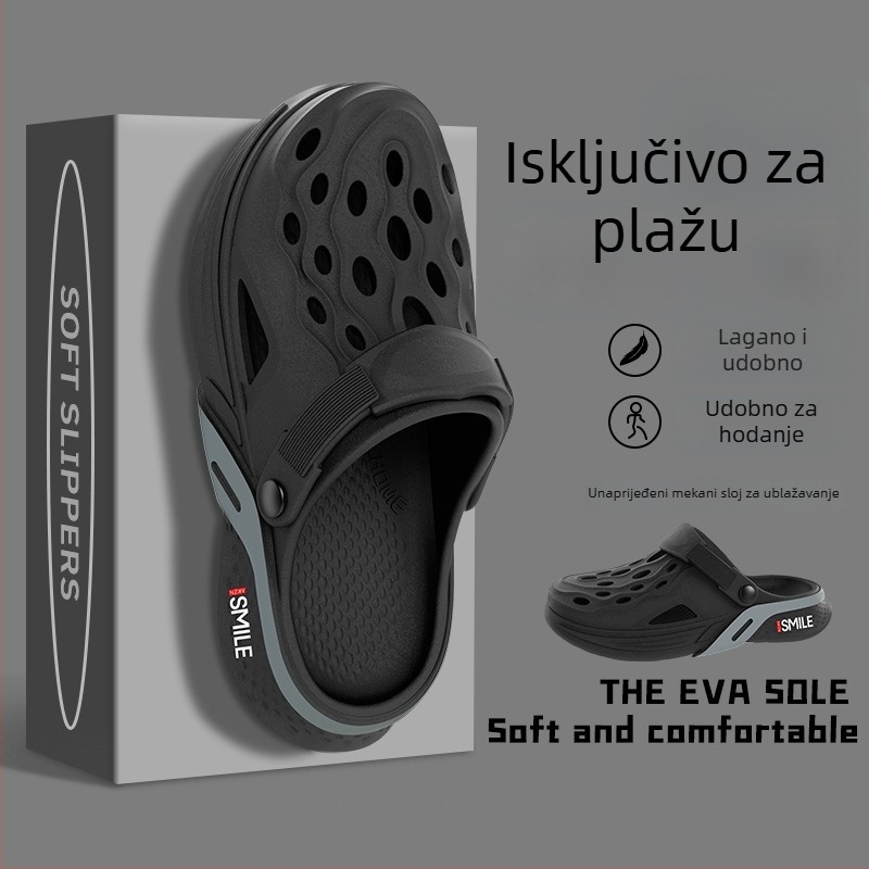 Muške EVA sandale, korejskog stila, za vanjsku upotrebu, gornji EVA, potplat EVA, uložak EVA, plosnata peta