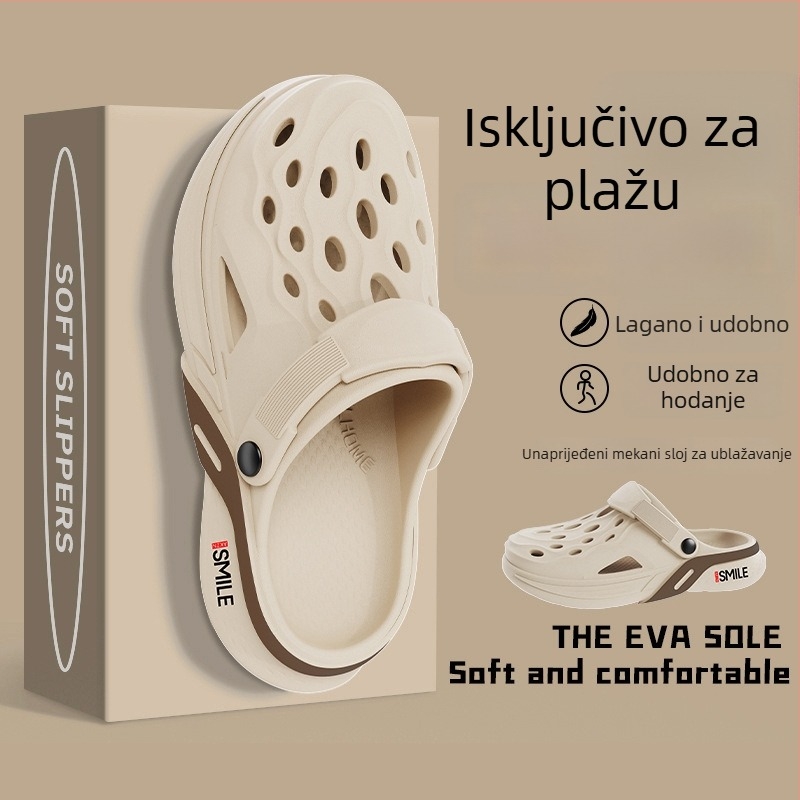 Muške EVA sandale, korejskog stila, za vanjsku upotrebu, gornji EVA, potplat EVA, uložak EVA, plosnata peta