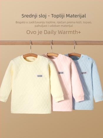 Dječja termo majica s tri sloja — 100% pamuk, mekani materijal, unisex, zima