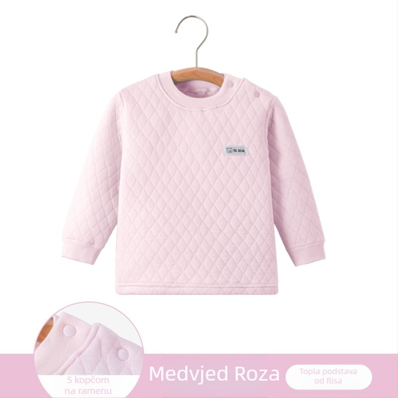 Dječja termo majica s tri sloja — 100% pamuk, mekani materijal, unisex, zima