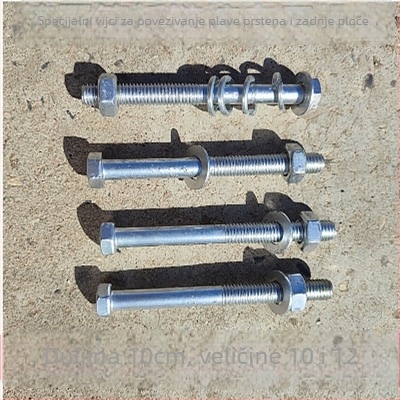 Pribor za montažu košarkaške ploče: spoj vijčane šipke i podesiva žica — 1 kg