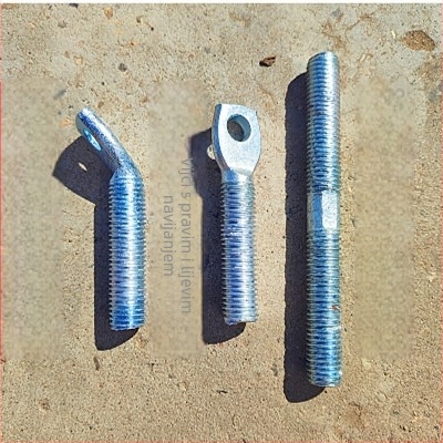 Pribor za montažu košarkaške ploče: spoj vijčane šipke i podesiva žica — 1 kg