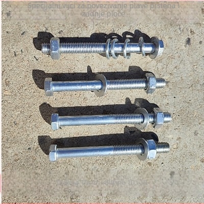 Pribor za montažu košarkaške ploče: spoj vijčane šipke i podesiva žica — 1 kg