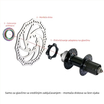 Dodatak za bicikl - mi.xim DS03A disk instalacijski konverzijski adapter za planinske i cestovne bicikle, unisex