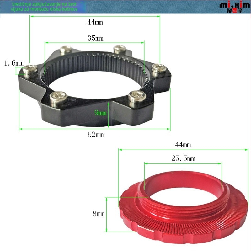 Dodatak za bicikl - mi.xim DS03A disk instalacijski konverzijski adapter za planinske i cestovne bicikle, unisex