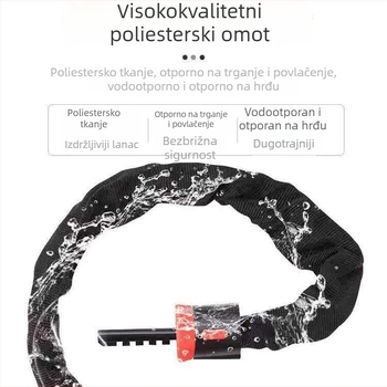 Lančani zaključavač s 4-cifrenom lozinkom za motocikle, električna vozila i bicikle — prilagodljiv, moderan minimalistički stil