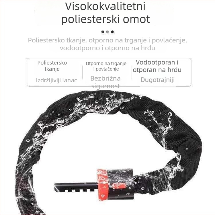 Lančani zaključavač s 4-cifrenom lozinkom za motocikle, električna vozila i bicikle — prilagodljiv, moderan minimalistički stil