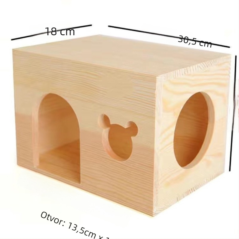 Drvena kućica za hamster (marka: wanye pet; materijal: drvo; prikladno za hamster; godišnja doba: četiri)