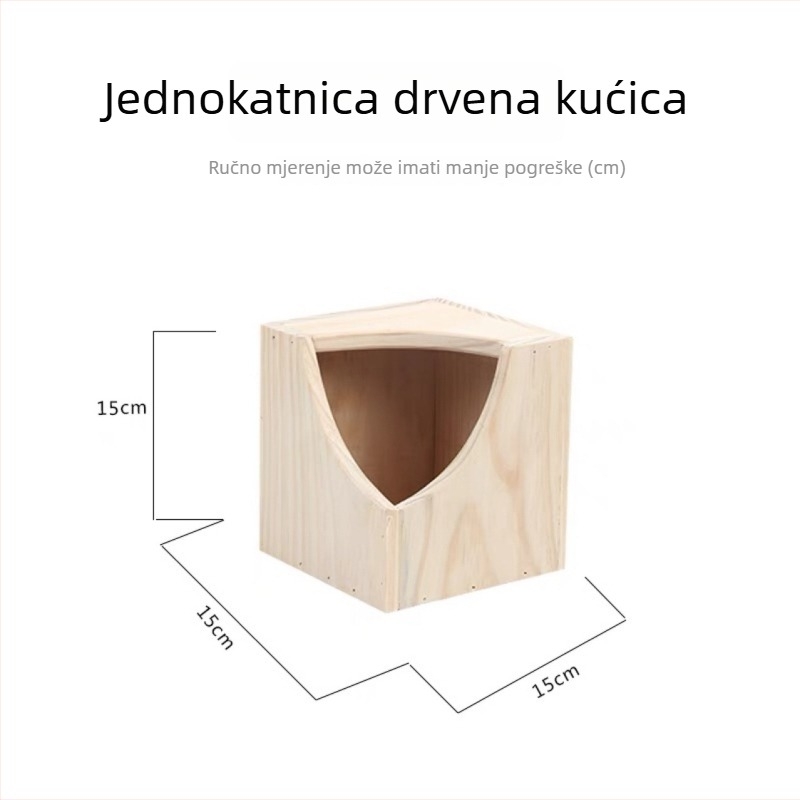Drvena kućica za hamster (marka: wanye pet; materijal: drvo; prikladno za hamster; godišnja doba: četiri)