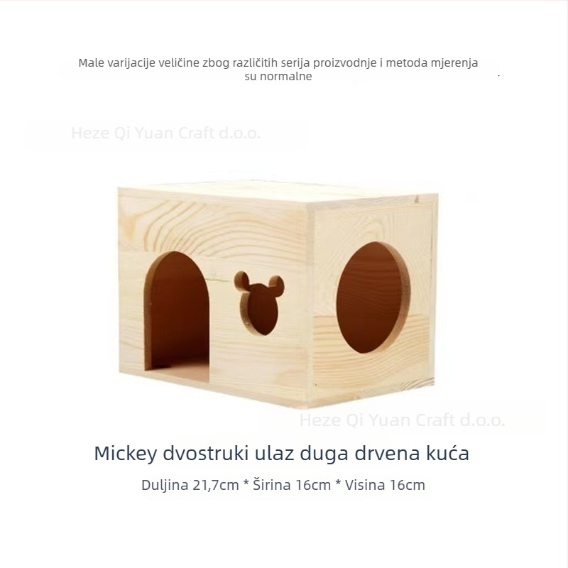Drvena kućica za hamster (marka: wanye pet; materijal: drvo; prikladno za hamster; godišnja doba: četiri)