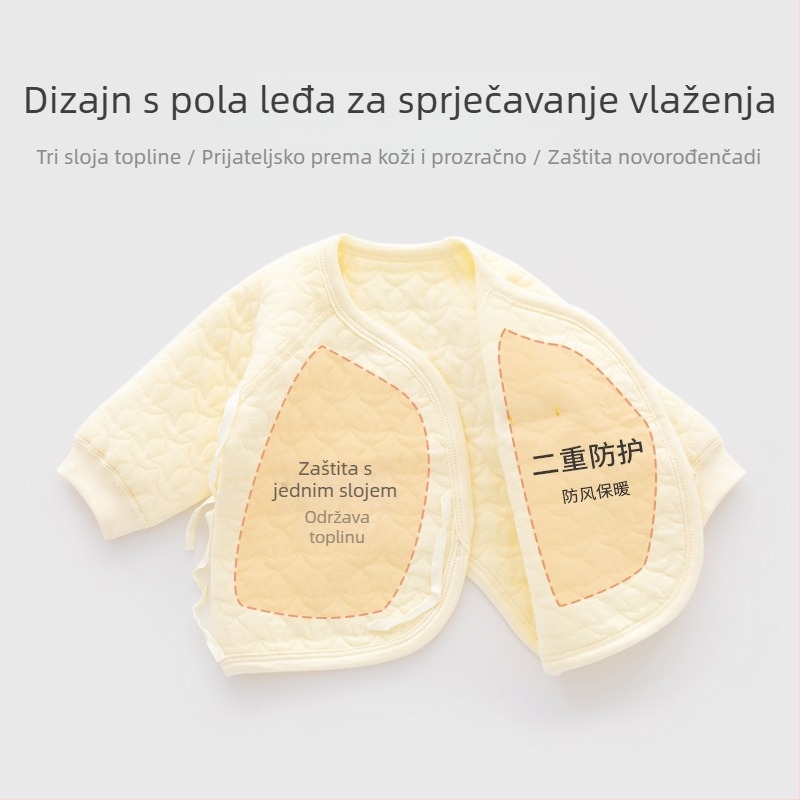Zimski top od 100% pamuka, okrugli izrez, bez kapuljače, meka završna obrada