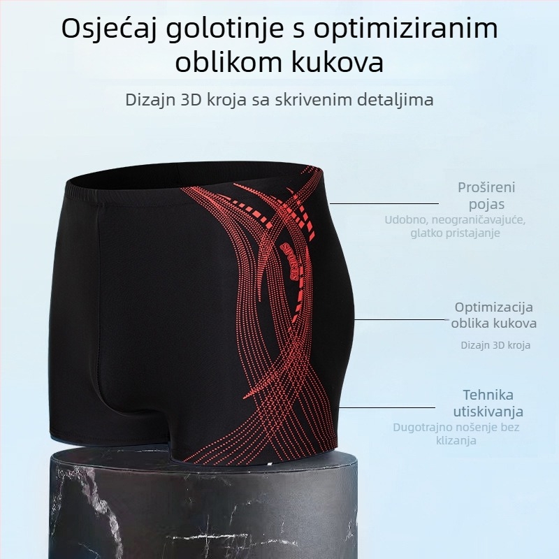 Muške kupaće šorceve s otiskom, brzo sušeće, poliester 90–95% sadržaj, podstava poliester 95%, težina 350 g