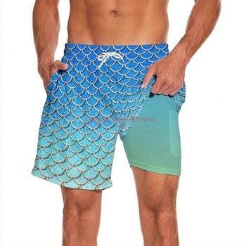 Muške tiskane šorceve za plažu, ležerni ljetni streetwear, 95% poliester, mikroelastični