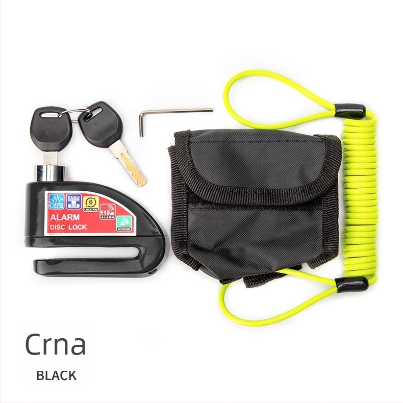 Alarmni disk-zavrtna kljuc za motocikl s torbom za pohranu – prijenosno, metalno tijelo, vodootporno, otporno na koroziju, protuklizno