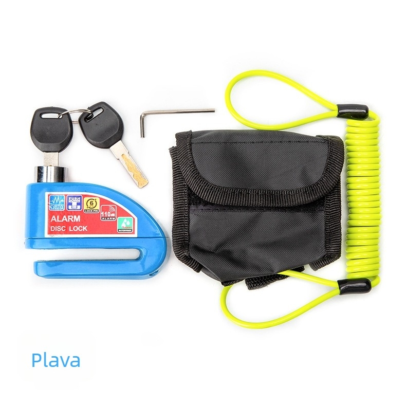 Alarmni disk-zavrtna kljuc za motocikl s torbom za pohranu – prijenosno, metalno tijelo, vodootporno, otporno na koroziju, protuklizno