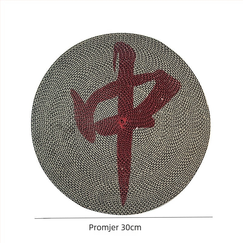 Meow Ji Zidna mačja ploča za grebanje za mačiće, od valovitog papira, otporna površina za grebanje, pakiranje 1 kom