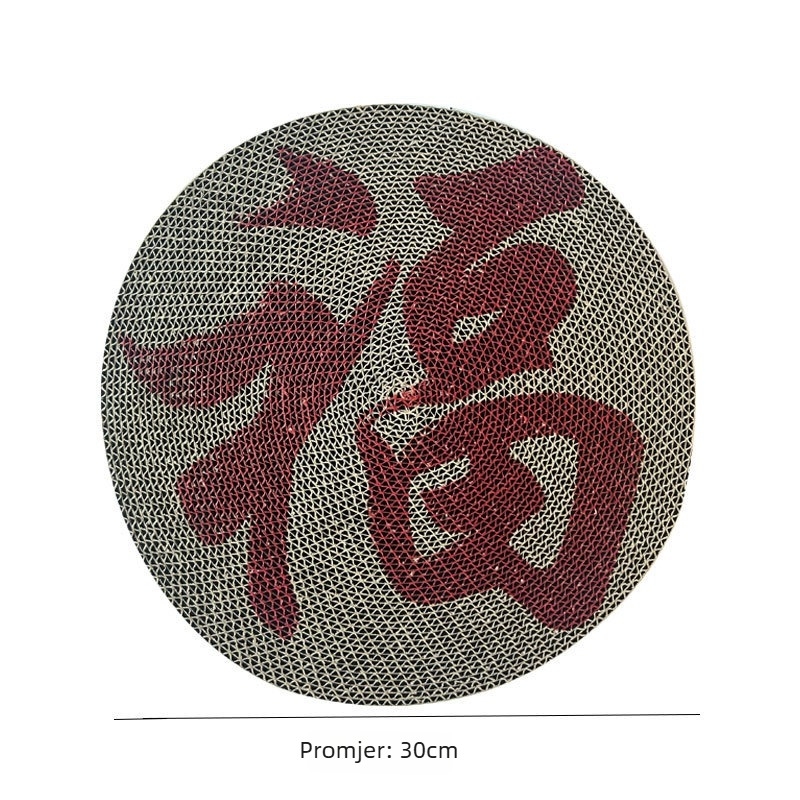 Meow Ji Zidna mačja ploča za grebanje za mačiće, od valovitog papira, otporna površina za grebanje, pakiranje 1 kom