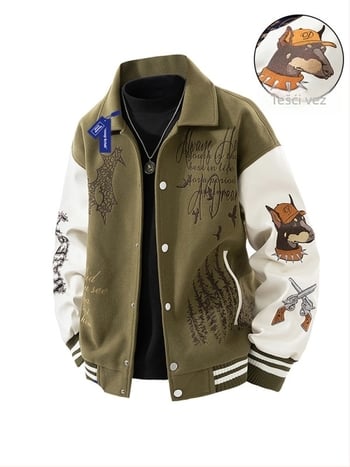 Baseball jakna s teškom vezom, stojeći ovratnik, zatvarač, vanjski materijal 100% poliester, podstava poliester