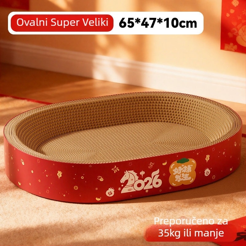 Mačja špilja i pločica za grebanje u jednome – otporna na habanje, bez vlakana, četiri godišnja doba, materijal: valoviti papir