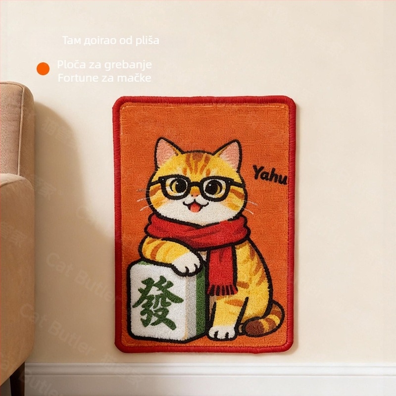 Ploča za grebanje mačaka, vertikalno postavljena uz zid – otporna, štiti kauč, igračka za naoštrivanje šapa