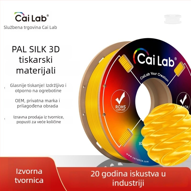 PLA svilen filament, 200 g, kompatibilan s Tuozhu Chuangxiang 3D ispisom, glatko i bez začepljenja