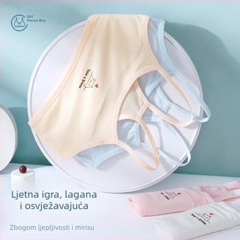 Bezšivni trening grudnjak za djevojčice, tank-top stil, za uzrast 9–13 godina, najlon materijal, podstava od spandexa <30%, puni košarica, fiksne dvostruke naramenice, prozračan i upija znoj