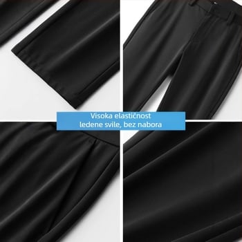 Muške casual hlače, lagana tkanina, visoka elastičnost, srednje visoki struk, opušten kroj