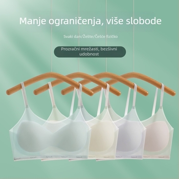 Sportski grudnjak za tinejdžerice, stil prsluka, najlonska tkanina, tanke oblikovane šalice s pamukom u podstavku, bez žice, prozračan i udoban