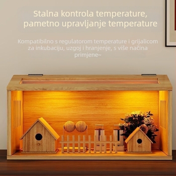Drvena kutija za uzgoj hamstera s inkubatorom