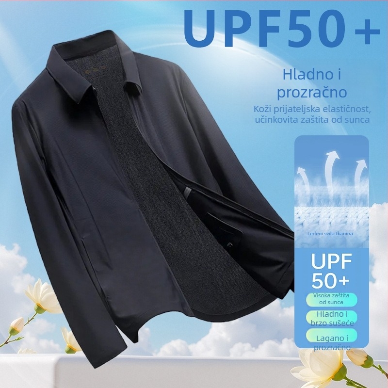 Letna jakna s uskim krojem, Nylon 80% / sintetička smjesa, SPF 35 zaštita od sunca, zatvarač