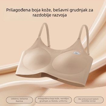 Najlon donje rublje za djevojčice u stilu vestice, s punim košaricama, tanko oblikovanim košaricama i fiksnim naramenicama