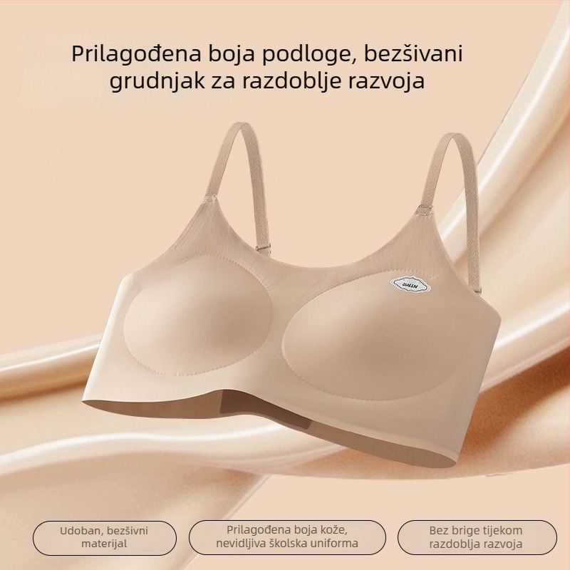 Najlon donje rublje za djevojčice u stilu vestice, s punim košaricama, tanko oblikovanim košaricama i fiksnim naramenicama
