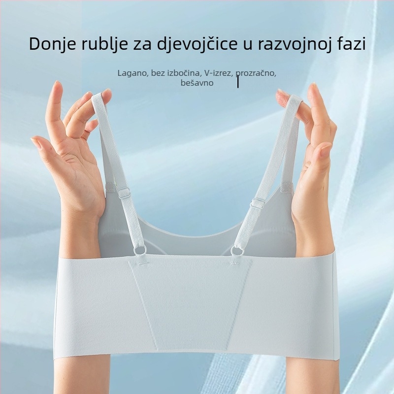 Najlon donje rublje za djevojčice u stilu vestice, s punim košaricama, tanko oblikovanim košaricama i fiksnim naramenicama